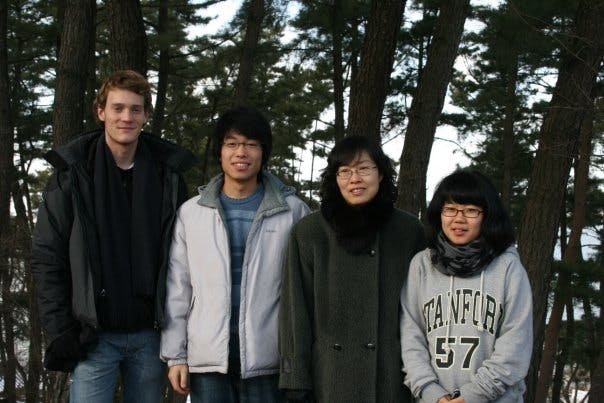 Yours truly (far left), visiting Korea in 2009